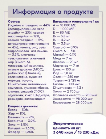 B&S CARE STERILIZED Сухой корм д/кошек стерил (индейка/говядина) 0,4кг, BS117